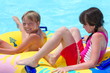 Children playing in pool