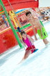 Playing at the waterpark