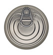 Food Tin Can Lid Isolated on White Background