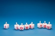 Photo: "I love you" printed on candles. "I love you" printed on candles.