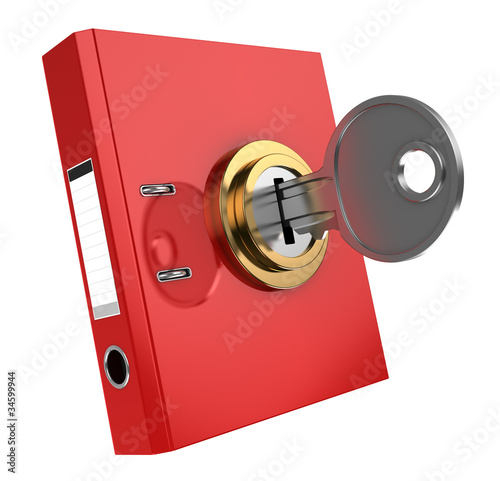 Illustration: binder folder locked binder folder locked