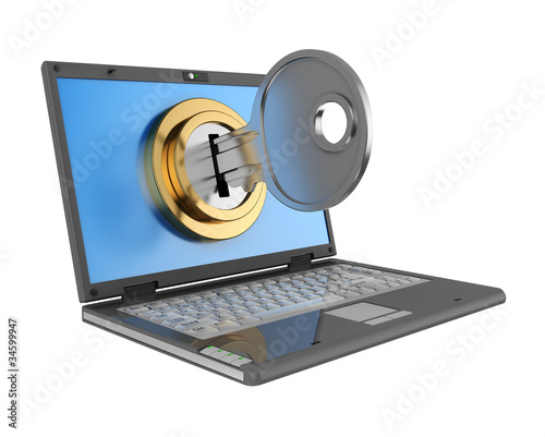 Illustration: locked computer locked computer