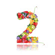Number two made from fruits. See others in my gallery Number two made from fruits. See others in my gallery