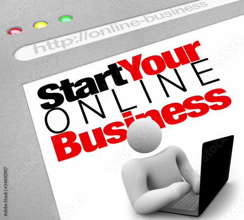 Illustration: Website - Start Your Online Business Instructions to Lauch Site Website - Start Your Online Business Instructions to Lauch Site