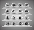 Speach web icons ,Transparent glass buttons. Speach web icons ,Transparent glass buttons.