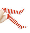 Photo en ligne au meilleur prix woman legs in color red and white socks