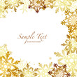 winter background with gold crystal