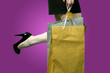 Foto: woman leg with bags woman leg with bags