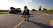 girl on the road