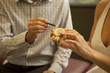 chiropractor with patient