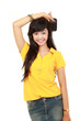 beautiful young woman carrying a Mobile phone beautiful young woman carrying a Mobile phone
