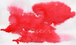 Red spot, watercolor abstract hand painted background
