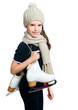 cute little girl with figure skates