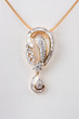 Close up of diamond pendant Close up of diamond pendant