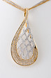Close up of diamond pendant Close up of diamond pendant