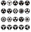 Vector: Analog Stereo Tape Reels Icon set, Vector Analog Stereo Tape Reels Icon set, Vector