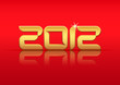 Vector: Gold 2012 year with reflection Gold 2012 year with reflection