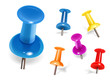 Set of color pins. Vector