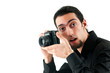 Photographer with the digital camera Photographer with the digital camera