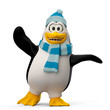 penguin happy waving penguin happy waving
