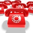 red phone group on white background - 3D render bitmap red phone group on white background - 3D render bitmap