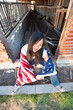 Patriotic Asian woman Patriotic Asian woman
