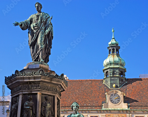 Photo: Monument with Emperor Franz I (Hofburg,Vienna) Monument with Emperor Franz I (Hofburg,Vienna)