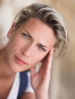 Beautiful blue eye blonde woman