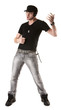 Photo: Man Plays His Air Guitar Man Plays His Air Guitar