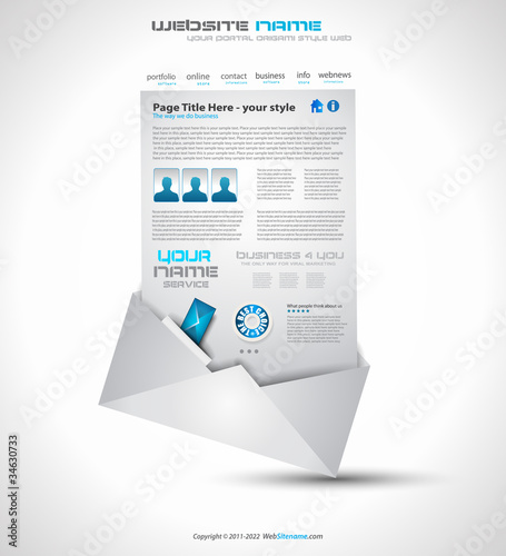 Vettoriale: Postage high tech Website - Elegant Design Postage high tech Website - Elegant Design