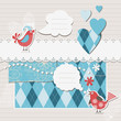 scrapbook elements with place for your text scrapbook elements with place for your text
