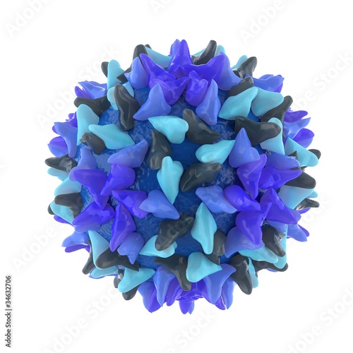 Illustration: hepatitis B virus isolated on white hepatitis B virus isolated on white