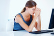 Stressed business woman
