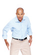Funny african american man with finger guns Funny african american man with finger guns