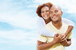 Happy love couple enjoying their summer vacation