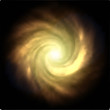 Black hole in space. Vector