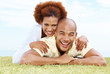 Happy young couple enjoying a summers day
