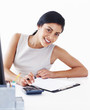 Foto: Business woman at desk Business woman at desk