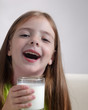 girl with milk glass