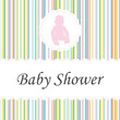 Baby shower invitation. Girl design.