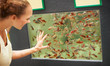 Woman looking at fish tank