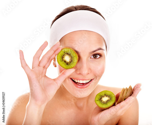 Photo: Natural homemade fruit facial masks . Natural homemade fruit facial masks .