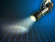 Hand holding a flashlight