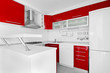 Foto: Modern red and white kitchen Modern red and white kitchen