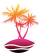 Palme tropicali stilizzate