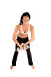 Girl exercising.