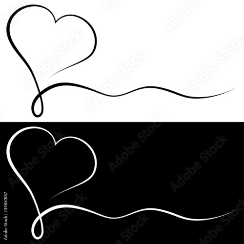 Vektor: Condolence Card Single Black Heart Condolence Card Single Black Heart