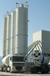 Cement factory and a truck loading cement