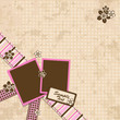 Template scrap card, vector Template scrap card, vector
