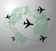 airplane around the world